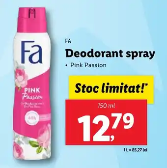 Lidl FA Deodorant spray Ofertă