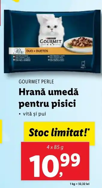 Lidl GOURMET PERLE Hrană umedă pentru pisici Ofertă