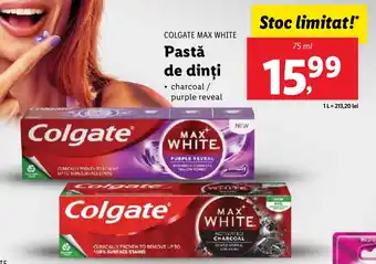 Lidl COLGATE MAX WHITE Pastǎ de dinți Ofertă