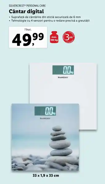Lidl SILVERCREST® PERSONAL CARE Cântar digital Ofertă