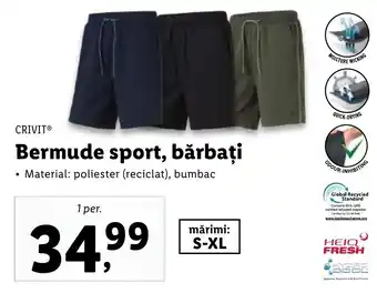 Lidl CRIVITⓇ Bermude sport, bărbați Ofertă