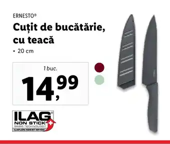 Lidl ERNESTO® Cuţit de bucătărie, cu teacă Ofertă