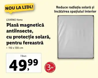 Lidl LIVARNO Home Plasă magnetică antiinsecte, cu protecție solară, pentru fereastră Ofertă