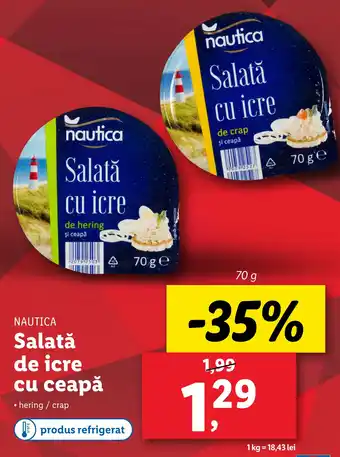 Lidl NAUTICA Salată de icre cu ceapă Ofertă