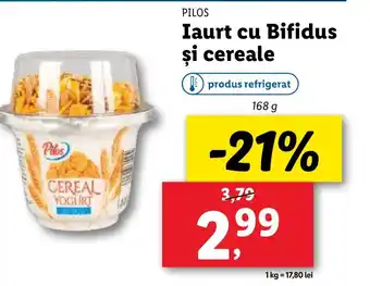 Lidl PILOS Iaurt cu Bifidus şi cereale Ofertă
