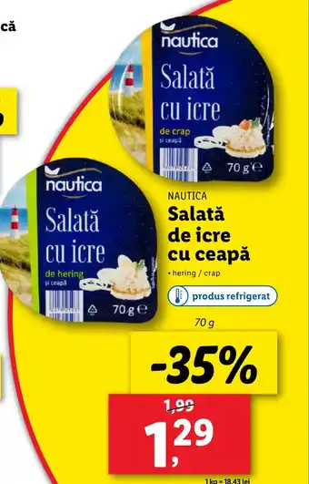 Lidl NAUTICA Salată de icre cu ceapă Ofertă