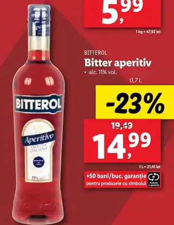 Lidl BITTEROL Bitter aperitiv Ofertă
