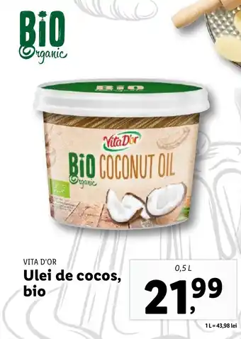 Lidl VITA D'OR Ulei de cocos, bio Ofertă