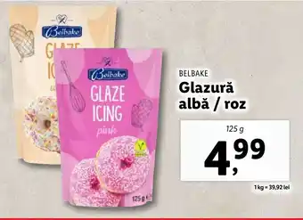 Lidl BELBAKE Glazură albă / roz Ofertă