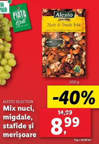 Lidl ALESTO SELECTION Mix nuci, migdale, stafide şi merişoare Ofertă