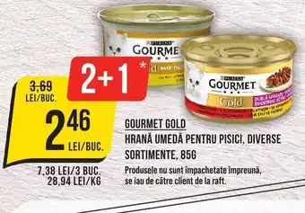 Mega Image GOURMET GOLD HRANA UMEDĂ PENTRU PISICI, DIVERSE SORTIMENTE, 85G Ofertă