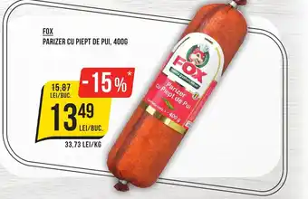 FOX PARIZER CU PIEPT DE PUI, 400G
