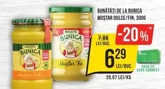 BUNĂTĂŢI DE LA BUNICA MUŞTAR DULCE/FIN, 300G