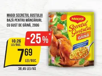 Mega Image MAGGI SECRETUL GUSTULUI BAZĂ PENTRU MÂNCĂRURI, CU GUST DE GĂINĂ, 200G Ofertă