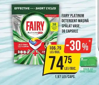 Mega Image FAIRY PLATINUM DETERGENT MAŞINĂ SPĂLAT VASE, 38 CAPSULE Ofertă