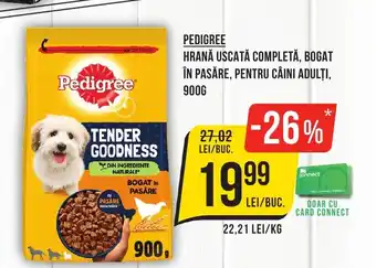 Mega Image PEDIGREE HRANĂ USCATĂ COMPLETĂ, BOGAT ÎN PASĂRE, PENTRU CÂINI ADULŢI, 900G Ofertă