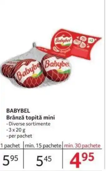 Selgros BABYBEL Brânză topită mini Ofertă