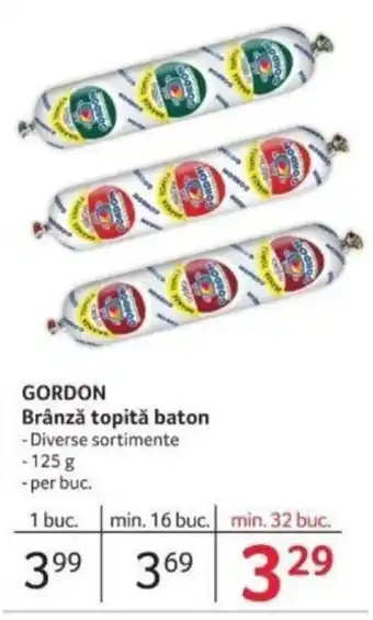 Selgros GORDON Brânză topitǎ baton Ofertă