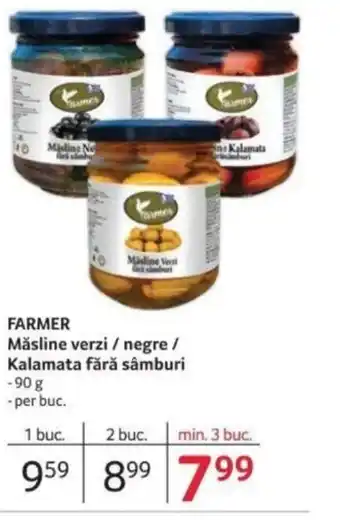 Selgros FARMER Măsline verzi / negre / Kalamata fără sâmburi Ofertă