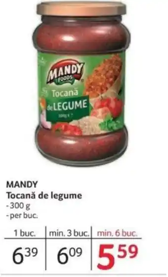 Selgros MANDY Tocană de legume Ofertă