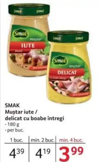 Selgros SMAK Muştar iute / delicat cu boabe întregi Ofertă