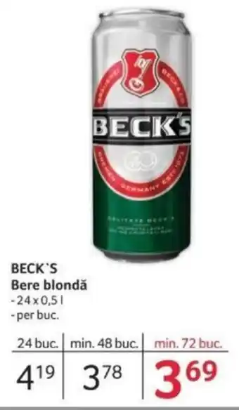 BECK'S Bere blondǎ