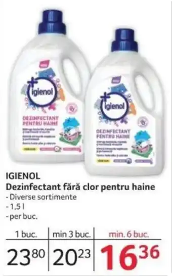 Selgros IGIENOL Dezinfectant fără clor pentru haine Ofertă