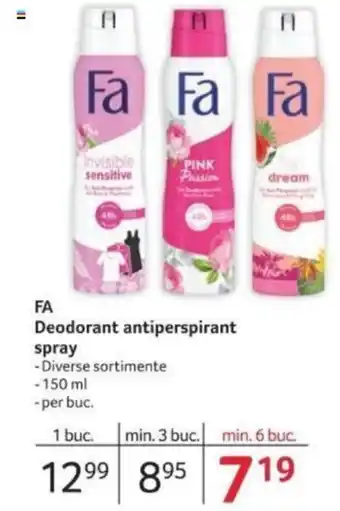 Selgros FA Deodorant antiperspirant spray Ofertă