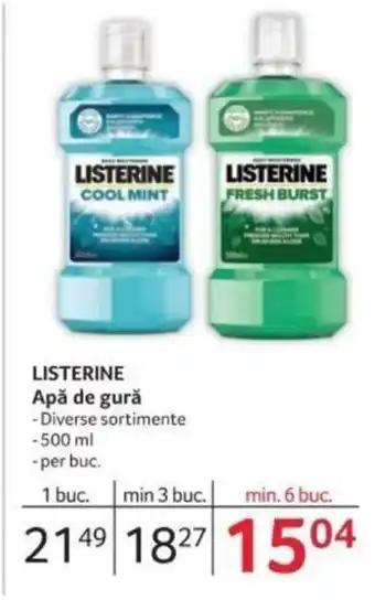 Selgros LISTERINE Apǎ de gură Ofertă