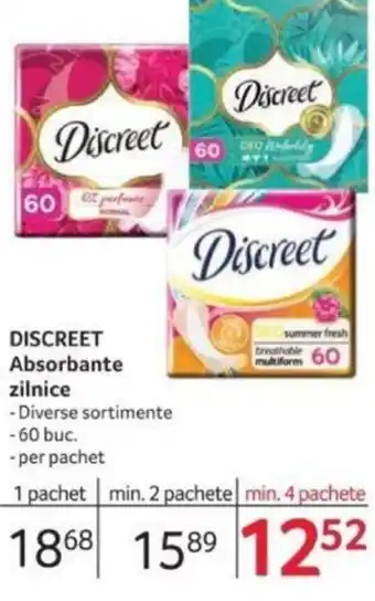 Selgros DISCREET Absorbante zilnice Ofertă