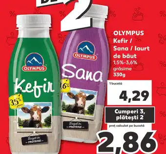 Kaufland OLYMPUS Kefir / % Sana / laurt de băut Ofertă