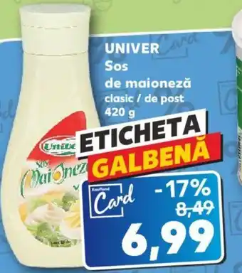 UNIVER Sos de maioneză clasic / de post 420 g