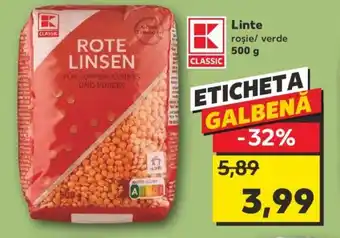 Kaufland Linte roşie/ verde Ofertă