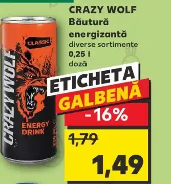 Kaufland CRAZY WOLF Băutură energizantă 0.25L Ofertă