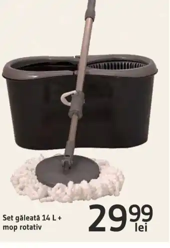Supeco Set găleată 14 L + mop rotativ Ofertă
