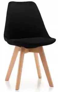 Favi Scaun de sufragerie din catifea stil scandinav Black Glamor Ofertă