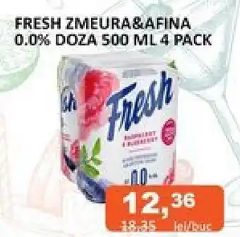 FRESH ZMEURA&AFINA 0.0% DOZA 500 ML 4 PACK