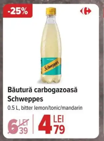 Carrefour Băutură carbogazoasă Schweppes 0.5L Ofertă