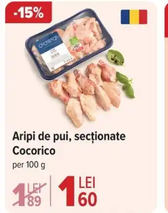 Carrefour Aripi de pui, secţionate Cocorico Ofertă