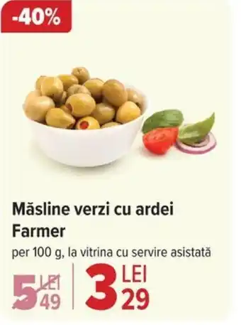 Carrefour Măsline verzi cu ardei Farmer Ofertă