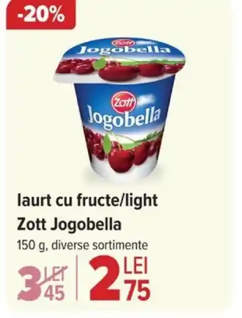 laurt cu fructe/light Zott Jogobella