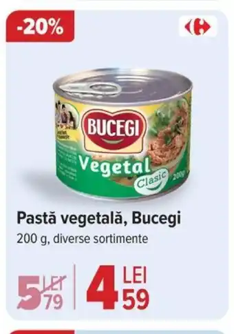 Carrefour Pastǎ vegetală, Bucegi Ofertă