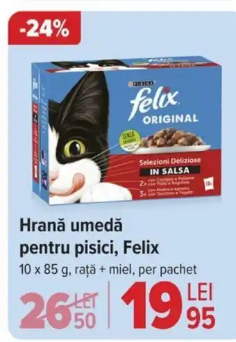 Carrefour Hrană umedă pentru pisici, Felix Ofertă