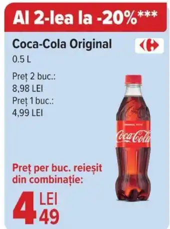 Carrefour Coca-Cola Original 0.5L Ofertă