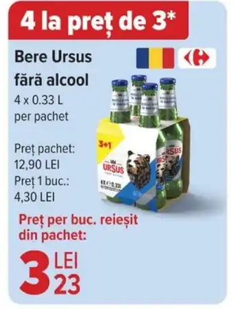 Carrefour Bere Ursus fără alcool Ofertă