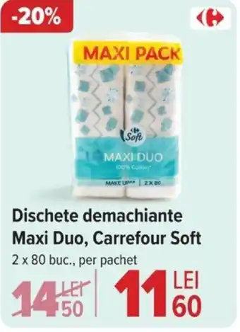 Carrefour Dischete demachiante Maxi Duo, Carrefour Soft Ofertă