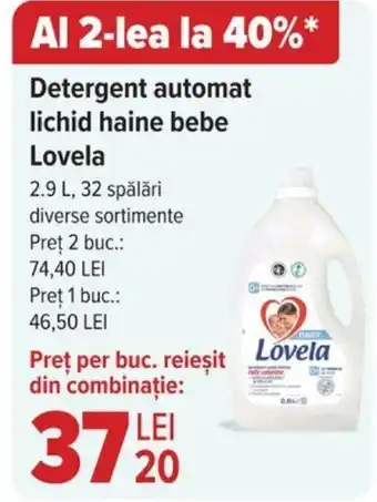 Carrefour Detergent automat lichid haine bebe Lovela Ofertă