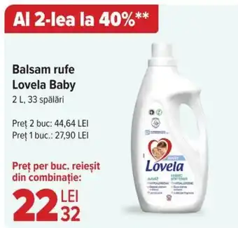 Carrefour Balsam rufe Lovela Baby Ofertă