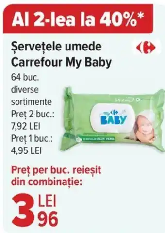 Carrefour Şerveţele umede Carrefour My Baby Ofertă