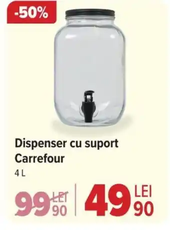 Carrefour Dispenser cu suport Carrefour 4L Ofertă